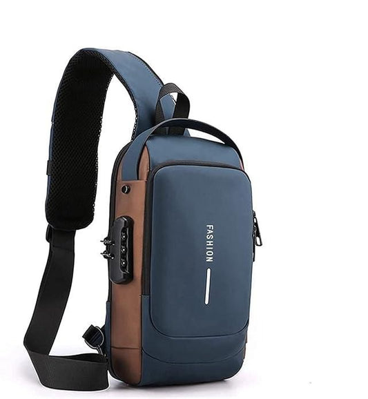Sleek Unisex Travel Sling Bag – Water-Resistant, Multi-Compartment Design